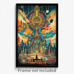 Russian Movie Poster - All Over The Place Granary (Russia Retro Film Art Print)