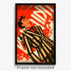 Greek Movie Poster - Boy Feeling Triumphant, Fantastic Striped Jacket (Print)