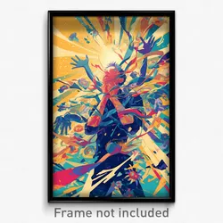 Anime Art Poster - Man Feeling Jubilation Wearing Small Arm Ribbon (Print)