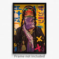Brazilian Movie Poster - Woman Feeling Insulted, Ancient Purple Scarf (Print)