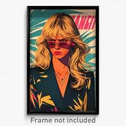 French Movie Poster - Girl Feeling Annoyed, Steel Business Suit (Art Print)
