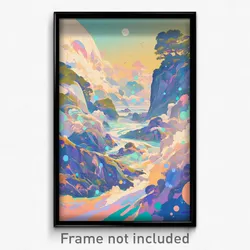 Art Poster - Voluminous Highland (Psychedelic Trippy Weird 11x17 Cartoon Print)