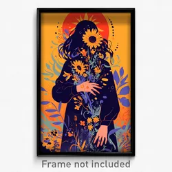 Brazilian Movie Poster - Girl Feeling Happiness, Large Sleeves Pushed Up (Print)