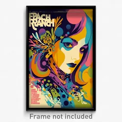 French Movie Poster - Worn Ranch (France Psychedelic Art Retro Film Print)