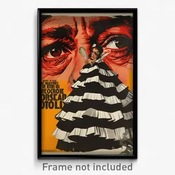 Mexican Movie Poster - Man Feeling Fascination, Messy Vertical Striped Dress