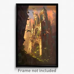 Art Poster - Basic Historical Architecture (Psychedelic Trippy Weird Print)