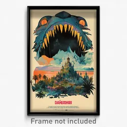 Russian Movie Poster - Dangerous Mount (Russia Psychedelic Art Retro Film Print)