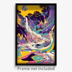 French Movie Poster - Colorless Creek (France Psychedelic Art Retro Film Print)