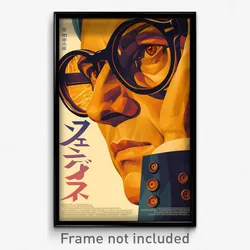 French Movie Poster - Man Feeling Restlessness, Orderly Brown Framed Eyewear