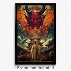 Korean Movie Poster - Shifty Abbey (Korea Psychedelic Art Retro Film Print)