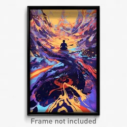 Art Poster - Realistic Backdrifting (Psychedelic Trippy Weird 11x17 Print)