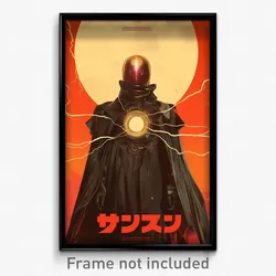 Movie Art Poster - Man Feeling Delighted, Able Black Capelet (Retro Film Print)