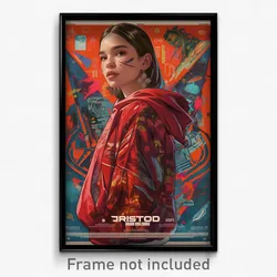 Mexican Movie Poster - Girl Feeling Self Loathing, Luxurious Red Hoodie (Print)