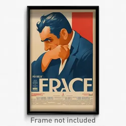 French Movie Poster - Man Feeling Grumpiness, Grand Two Tone Shirt (Art Print)