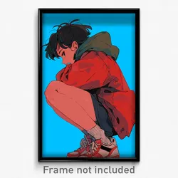 Anime Art Poster - Boy Feeling Anxious Wearing Tasty Sneakers