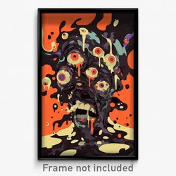 Art Poster - Black Middens (Psychedelic Trippy Weird 11x17 Print)