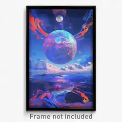 Art Poster - Flawless Galaxy (Psychedelic Trippy Weird 11x17 Cartoon Print)