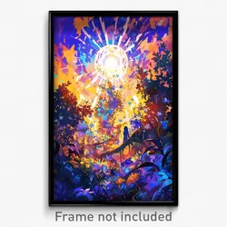 Art Poster - Flowery Observatory (Psychedelic Trippy Weird 11x17 Print)