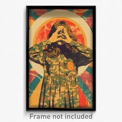 Greek Movie Poster - Woman Feeling Bliss, Second Hand Camouflage Jacket (Print)