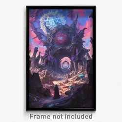 Art Poster - Cultured Megalith (Psychedelic Trippy Weird 11x17 Print)