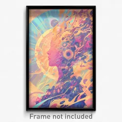 Bollywood Movie Poster - Sky Blue Rift (India Retro Hindi Film Art Print)