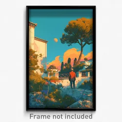 Greek Movie Poster - Rural Rome (Greece Psychedelic Trippy Art Retro Film Print)