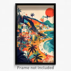 Brazilian Movie Poster - Insane Beach (Brazil Psychedelic Art Retro Film Print)