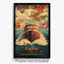 Mexican Movie Poster - Far Ferry (Mexico Psychedelic Art Retro Film Print)