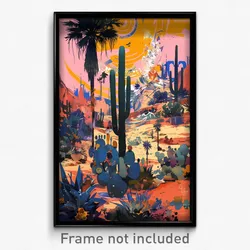Art Poster - Exotic Mexican Architecture (Psychedelic Trippy Weird 11x17 Print)