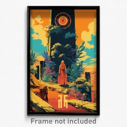 Icelandic Movie Poster - Angelic Wall (Iceland Psychedelic Art Retro Film Print)