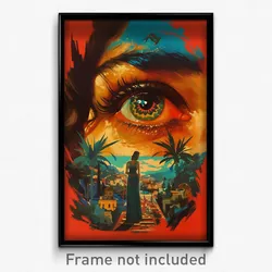 Mexican Movie Poster - Glossy Corner, (Mexico Psychedelic Art Retro Film Print)