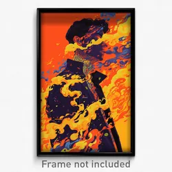 Bollywood Movie Poster - Flashy Fire (India Retro Hindi Film Art Print)