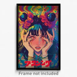 Hebrew Movie Poster - Girl Feeling Panicked, Quixotic Red Scrunchie (Art Print)