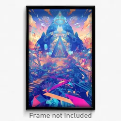 Art Poster - Elegant Summit (Psychedelic Trippy Weird 11x17 Cartoon Print)