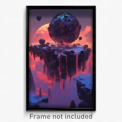 Art Poster - Frosty Plateau (Psychedelic Trippy Weird 11x17 Cartoon Print)