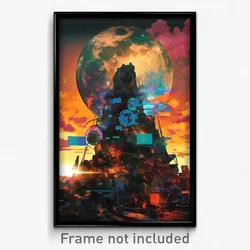 Movie Art Poster - Glossy Castle (Psychedelic Trippy Retro Cartoon Film Print)