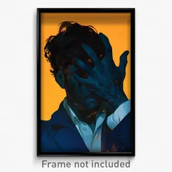 Bollywood Movie Poster - Man Feeling Numb, Dramatic Blue Gloves (Art Print)