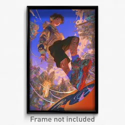 Movie Art Poster - Boy Feeling Greed, Athletic Frilled Socks (Retro Film Print)