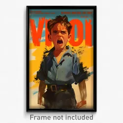 Spanish Movie Poster - Boy Feeling Infuriated, Livid Oversized Shirt (Art Print)