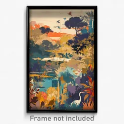 French Movie Poster - Urban Lagoon (France Psychedelic Art Retro Film Print)