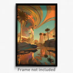 Art Poster - Metallic Runoff (Psychedelic Trippy Weird 11x17 Cartoon Print)