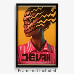 Brazilian Movie Poster - Girl Feeling Claustrophobic, Zigzag Pink Shirt (Print)