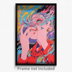 Movie Art Poster - Girl Feeling Bewildered, Jagged Red Neckerchief (Film Print)