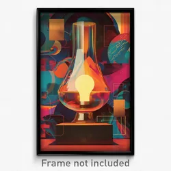German Movie Poster - Triangular Lamp (Germany Psychedelic Art Retro Film Print)
