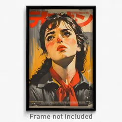 Mexican Movie Poster - Girl Feeling Self Critical, Spectacular Red Neckerchief