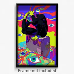 Anime Art Poster - Man Feeling Contempt, Husky Impossible Bodysuit (Print)
