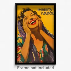 Brazilian Movie Poster - Woman Feeling Happiness, Outlandish Purple Scarf
