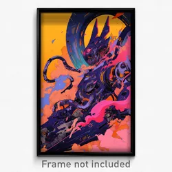 Movie Art Poster - Meager Flame (Psychedelic Trippy Retro Cartoon Film Print)