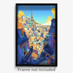 Art Poster - Vacant Paris (Psychedelic Trippy Weird 11x17 Print)