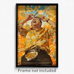 Indonesian Movie Poster - Man Feeling Discombobulated, Golden Print Dress